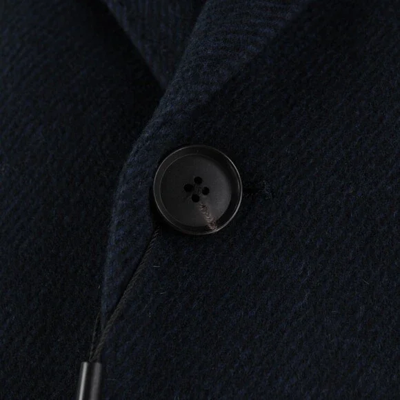 Cardinal of Canada NWT Wool/Cashmere Top Coat Size 40R US LeClaire In Blue Twill